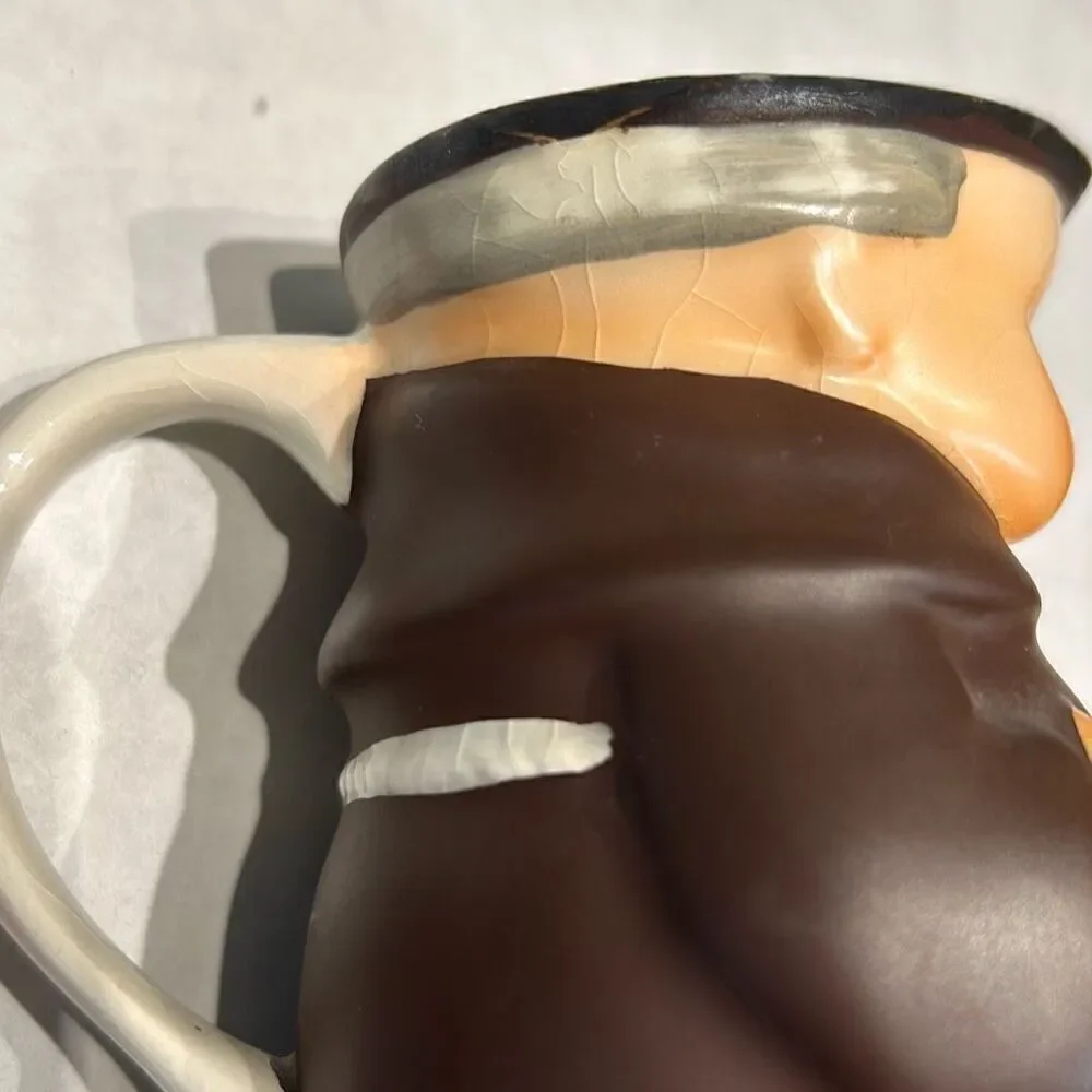Vintage Goebel Friar Tuck Pitcher West Germany Set Miniature & Large Creamer Mon